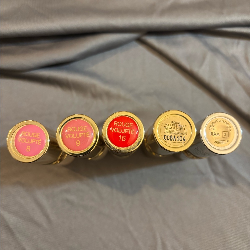 Yves Saint Laurent Rouge Volupté Lipstick Bundle Set 5 Lip color Variety Pack - Picture 3 of 14
